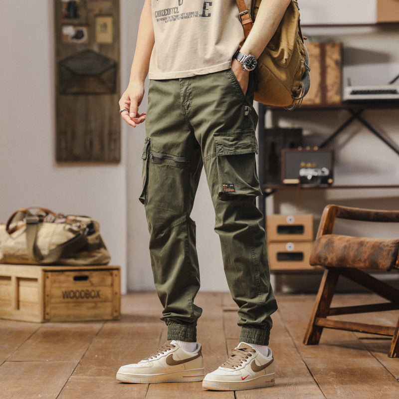Herren Carpenter-Style Cargohose mit Zip-Knöchel, verstärkten Kniepaneelen und multifunktionalen Taschen Mune Fashion