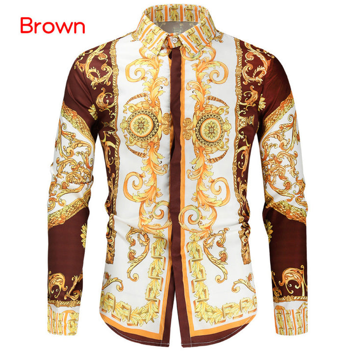 Men's Luxury Shirt with Impressive Baroque Pattern Mune Fashion