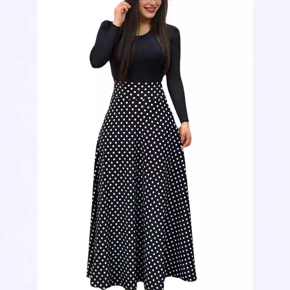 Women's Flowing Maxi Skirt with High Waist and Large Floral Print Mune Fashion