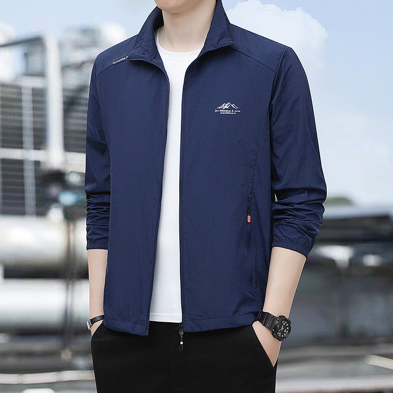 Men's Lightweight Outdoor Jacket with Adjustable Collar Mune Fashion
