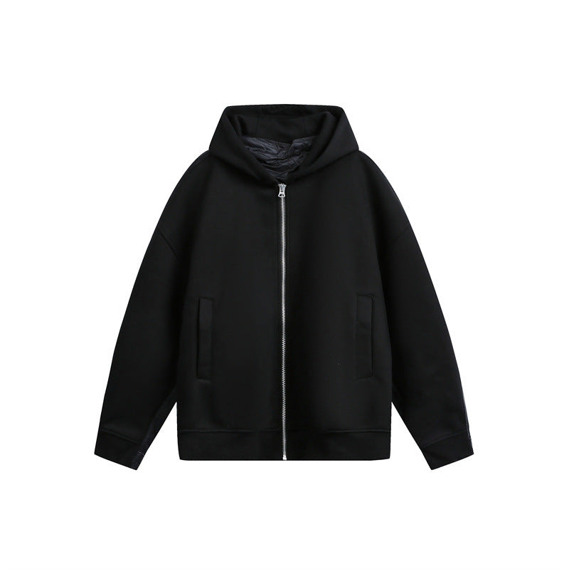 Unisex Oversize Hooded Sweat Jacket with Zipper, Side Pockets and Lined Hood Mune Fashion
