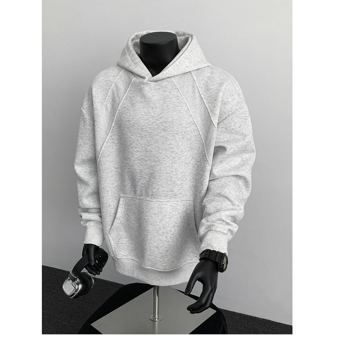 Men's Oversize Hoodie with Diagonal Insert and Kangaroo Pocket Mune Fashion