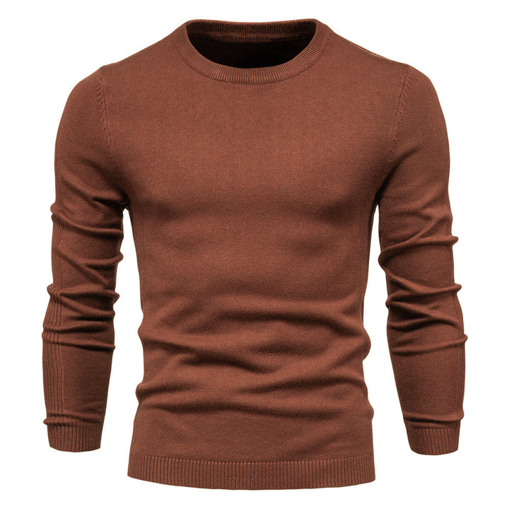 Men's nano minimalist round neck fine knit with flat shoulder seam and ribbed cuffs Mune Fashion