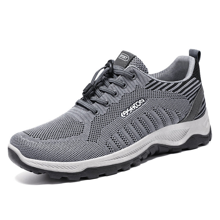 Men's flexible mesh trail runner with shock-absorbing EVA midsole, quick-lacing system, and grippy outdoor tread sole Mune Fashion