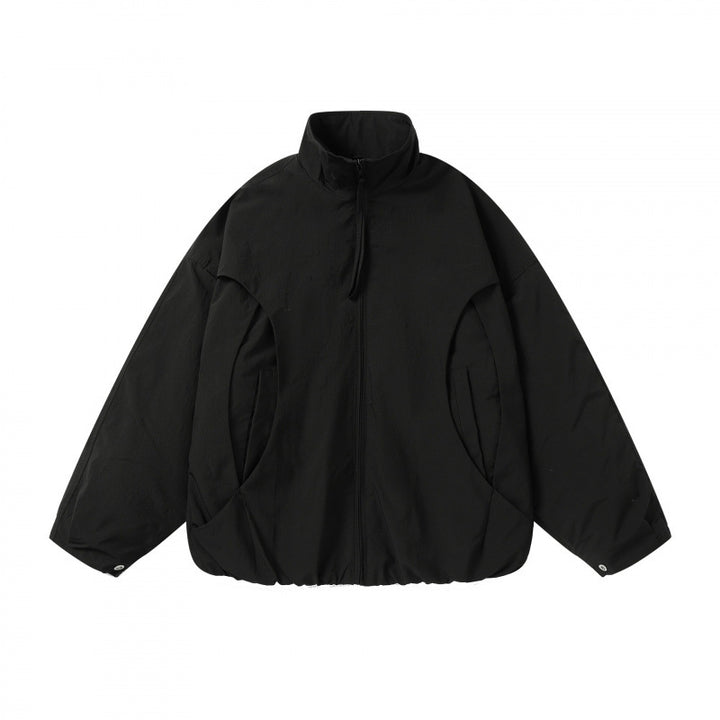 Unisex Lightweight technical blouson with stand-up collar, full-length zipper and drawstring hem Mune Fashion