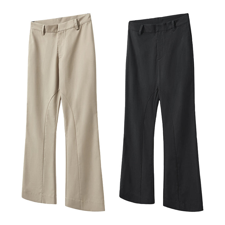 Men's Wide Pleated Trousers with Wide Leg and Belt Loops Mune Fashion