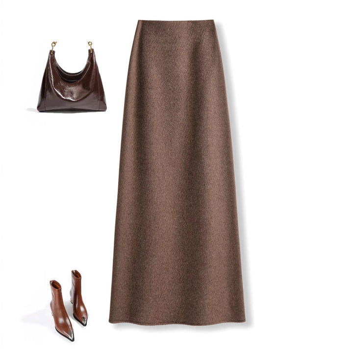Women Elegant Maxi Skirt made of high-quality wool blend Mune Fashion