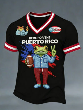 Unisex v-neck retro style jersey with Uruguay crest and flag patches Mune Fashion