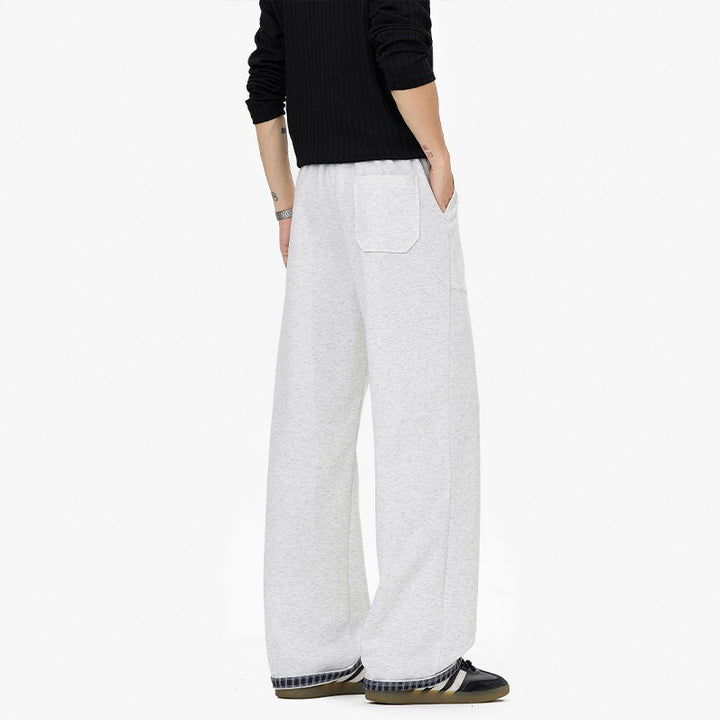 Women Wide Cut Lounge Sweatpants with High Elastic Waistband and Extra Long Cords Mune Fashion