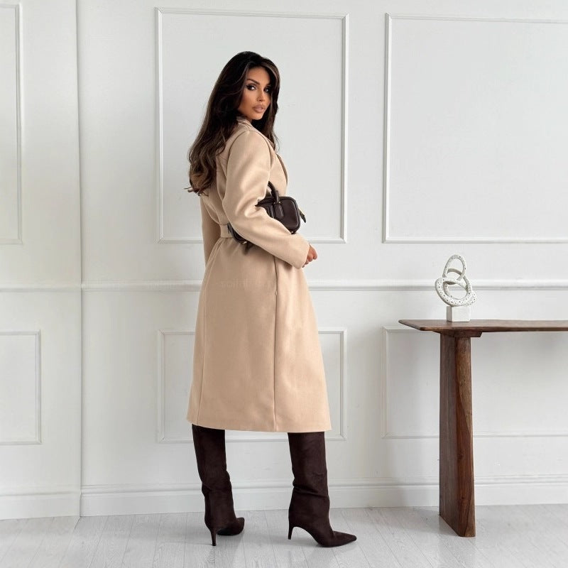 Women's Elegant and Fashionable Wool Coat