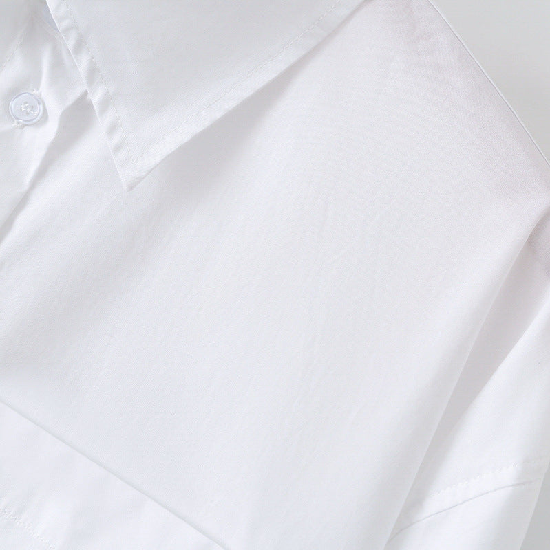 Women's Oversize Basics Blouse with boxy silhouette, shirt collar and chest pocket Mune Fashion