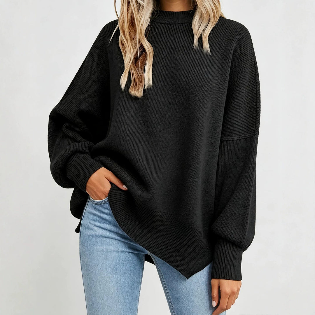 Women's Kastiger Fine Knit Sweater with Asymmetric Shark Hem Mune Fashion