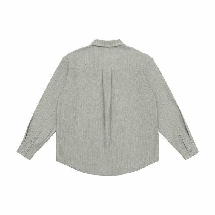 Unisex Oversized Shirt Jacket made of textured linen blend with chest pocket Mune Fashion