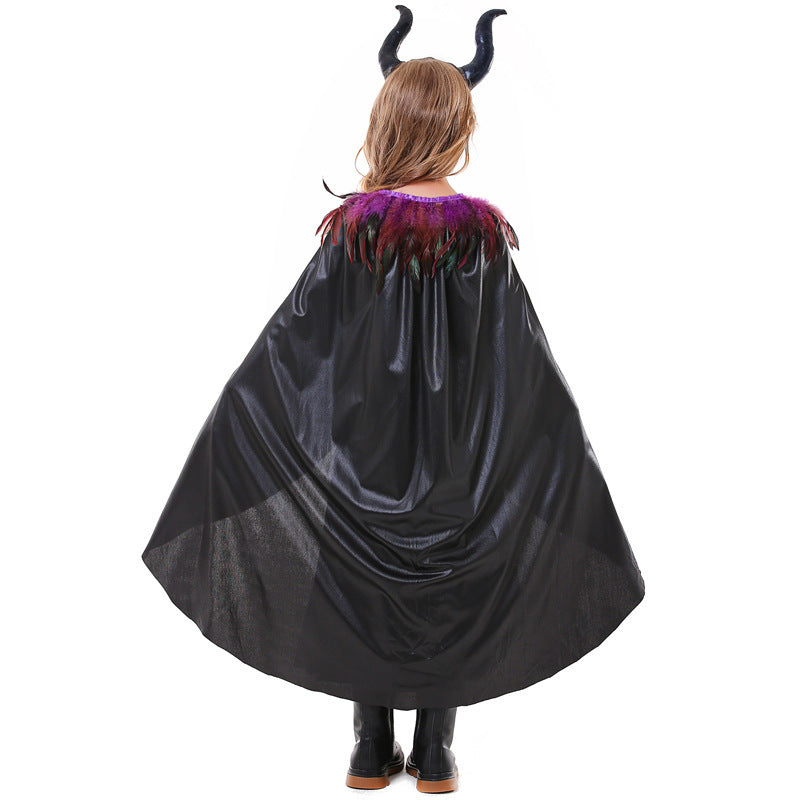 Girls Enchanted Magical Creature Costume with Hood and Shimmering Tulle Mune Fashion