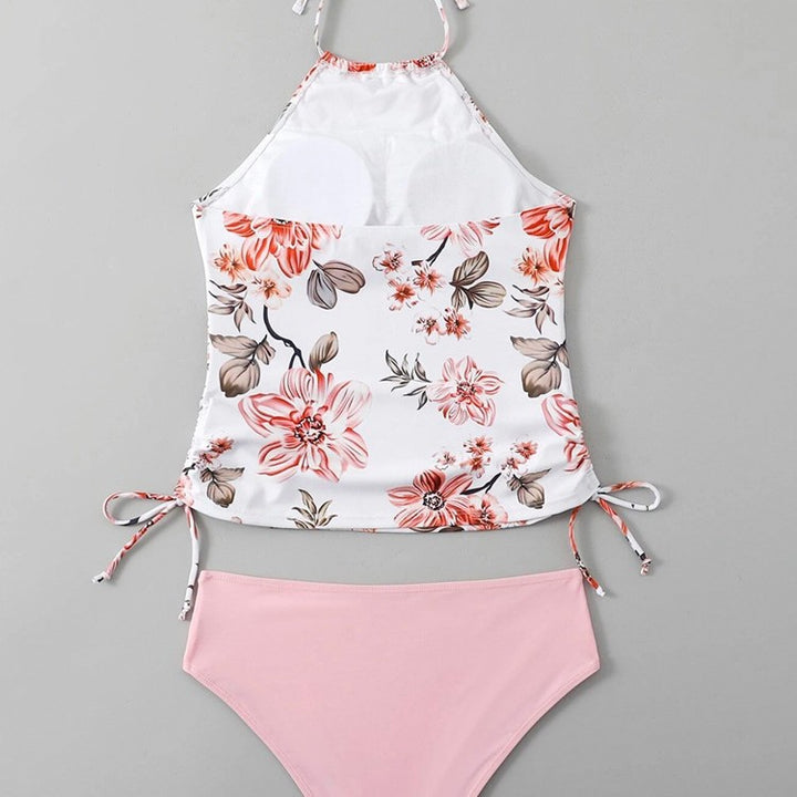 Women Stylish Tankini with Floral Design and Adjustable Straps Mune Fashion