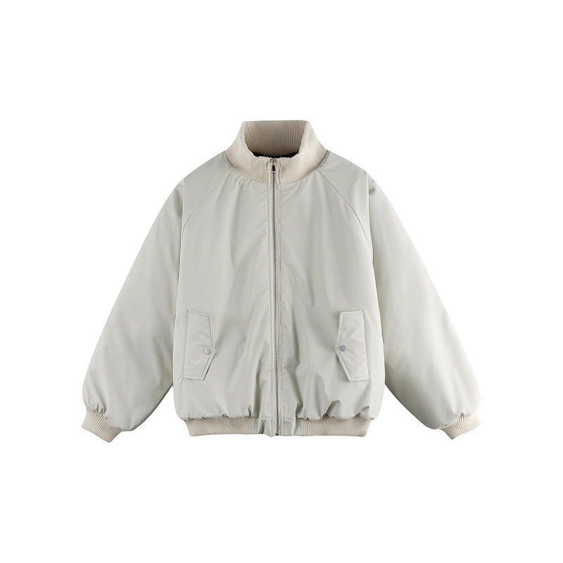 Unisex Boxy Transition Bomber Jacket with Stand Collar and Flap Pockets Mune Fashion