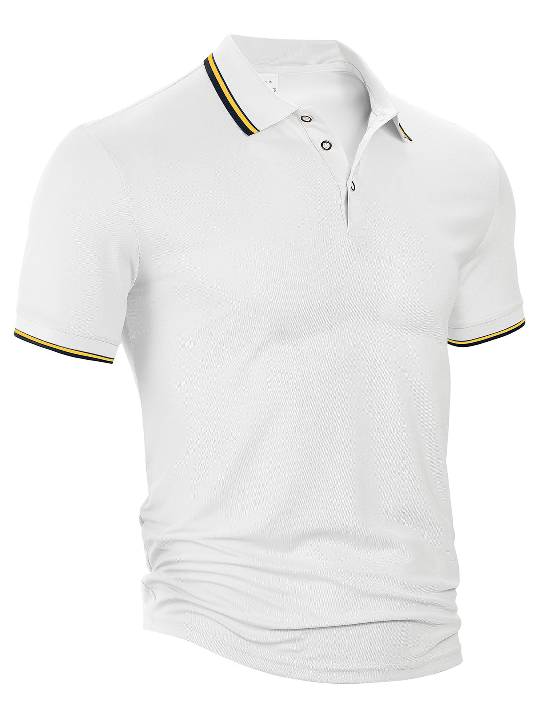 Men's classic polo shirt made of piqué with contrasting stripes at the collar Mune Fashion