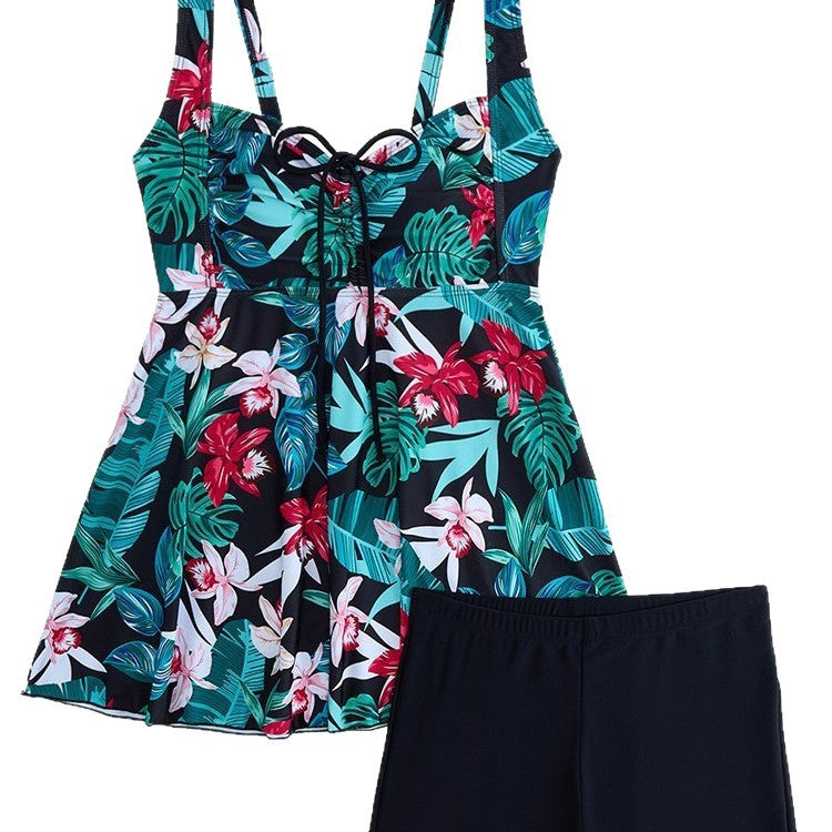 Women's tankini with floral top and shorts Mune Fashion