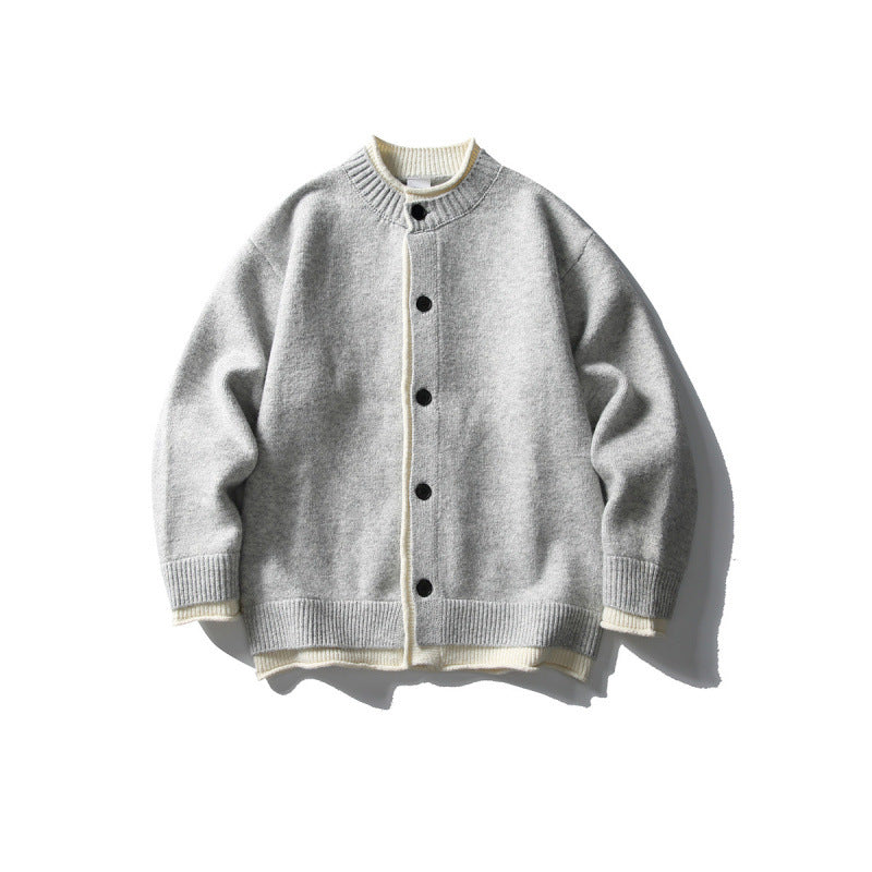 Unisex Boxy Cardigan with contrasting edges and ribbed finishes Mune Fashion