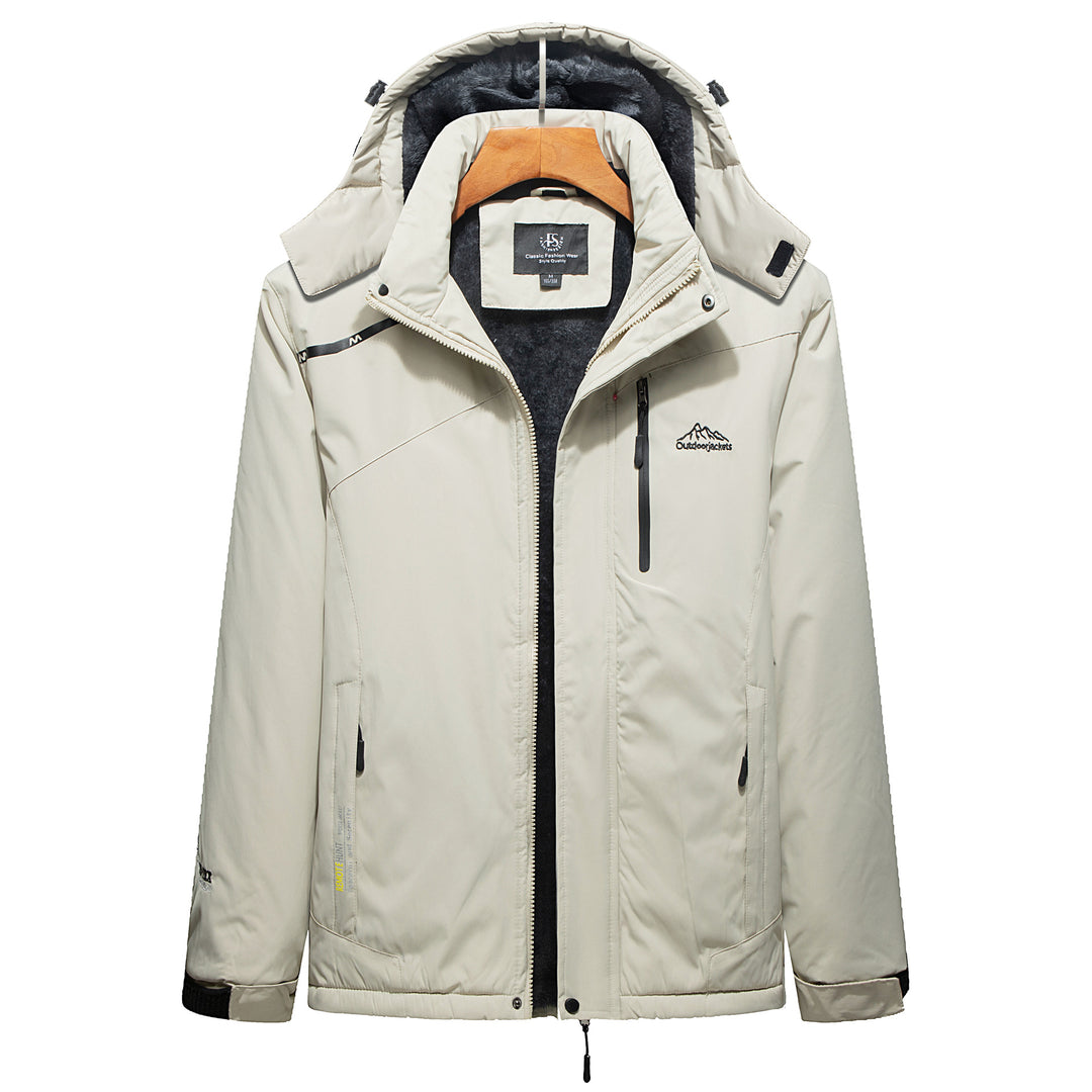 Men's Insulated Winter Parka with Teddy Lining, Hood and Water-Repellent Outer Shell Mune Fashion