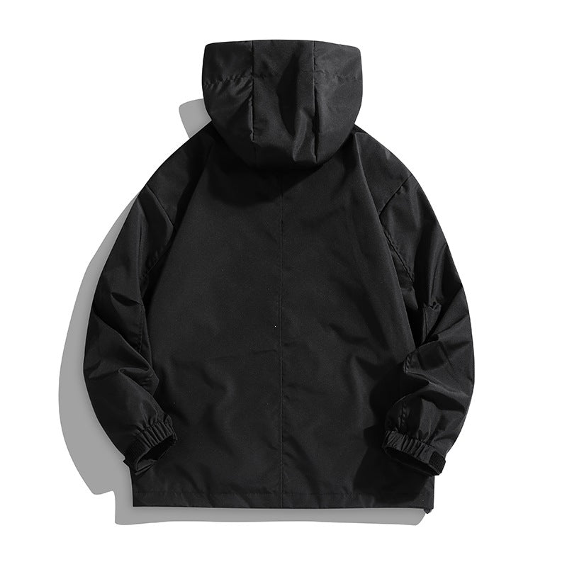 Unisex Waterproof Hooded Transition Jacket with Adjustable Hood & Utility Pockets Mune Fashion