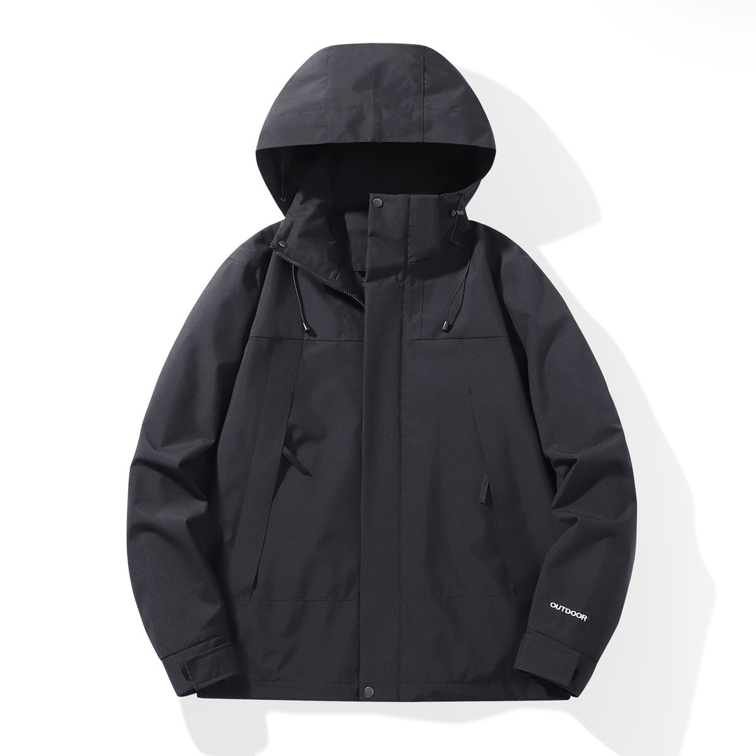 Men's Weatherproof Shell Parka with Adjustable Hood and Concealed Zippers Mune Fashion