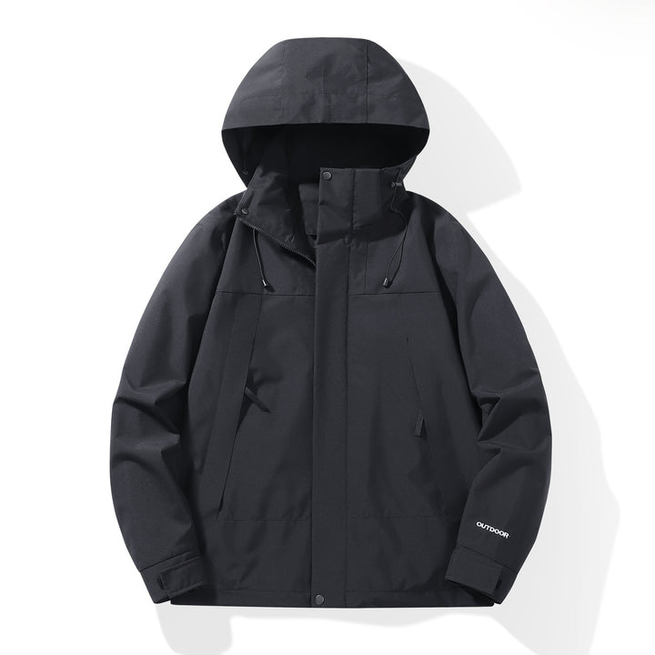 Men's Weatherproof Shell Parka with Adjustable Hood and Concealed Zippers Mune Fashion