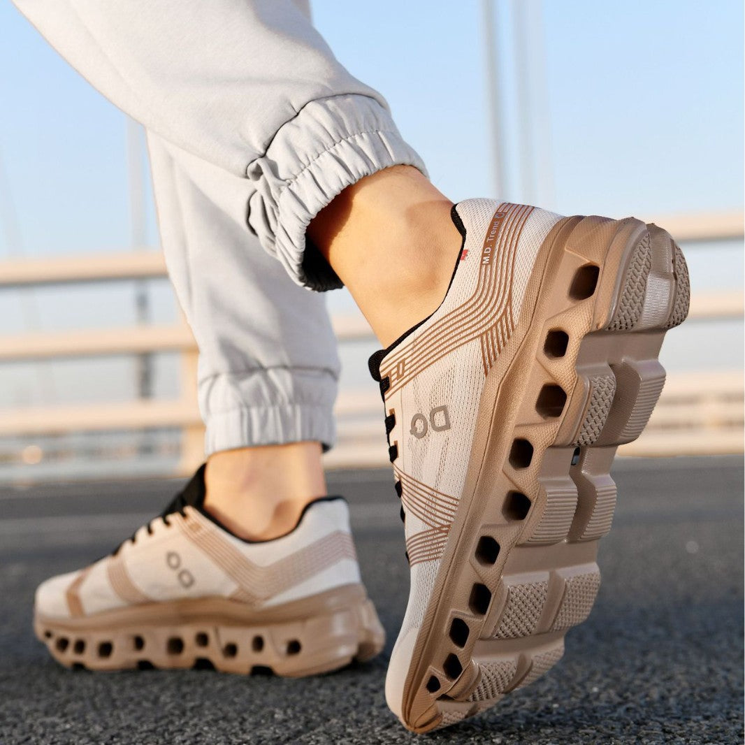 Unisex lightweight road running sneakers with high dynamic rebound midsole and breathable knitted upper Mune Fashion