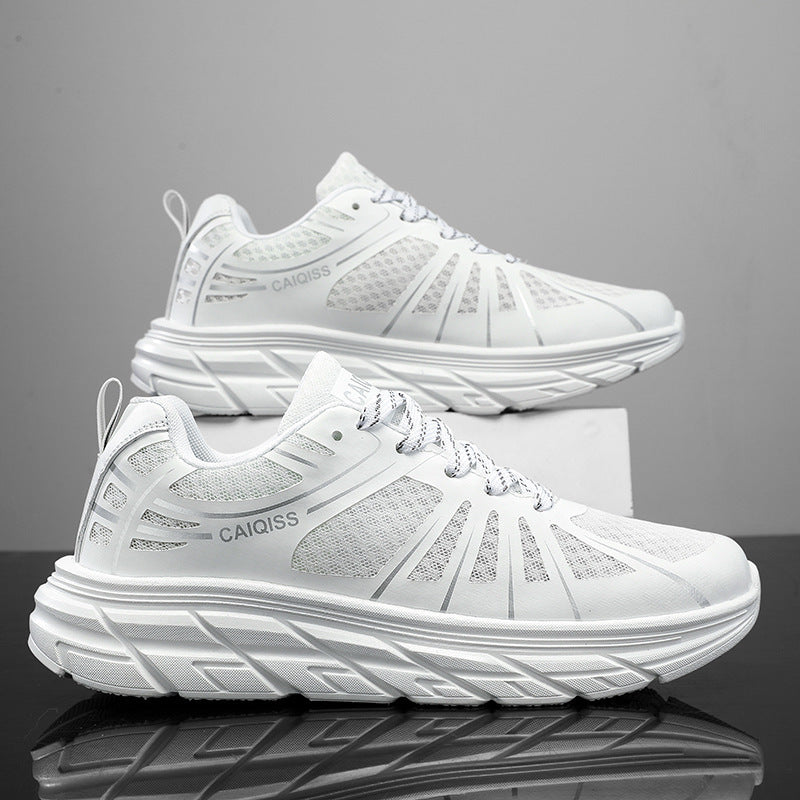 Men's stability running shoes with wedge-shaped energy return sole and seamless mesh upper Mune Fashion