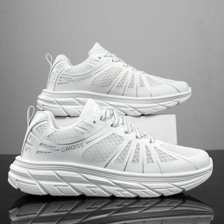 Men's stability running shoes with wedge-shaped energy return sole and seamless mesh upper Mune Fashion