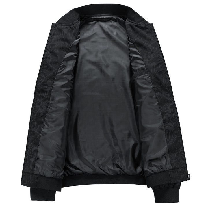 Men's Sporty Bomber Jacket with Floral Pattern Mune Fashion
