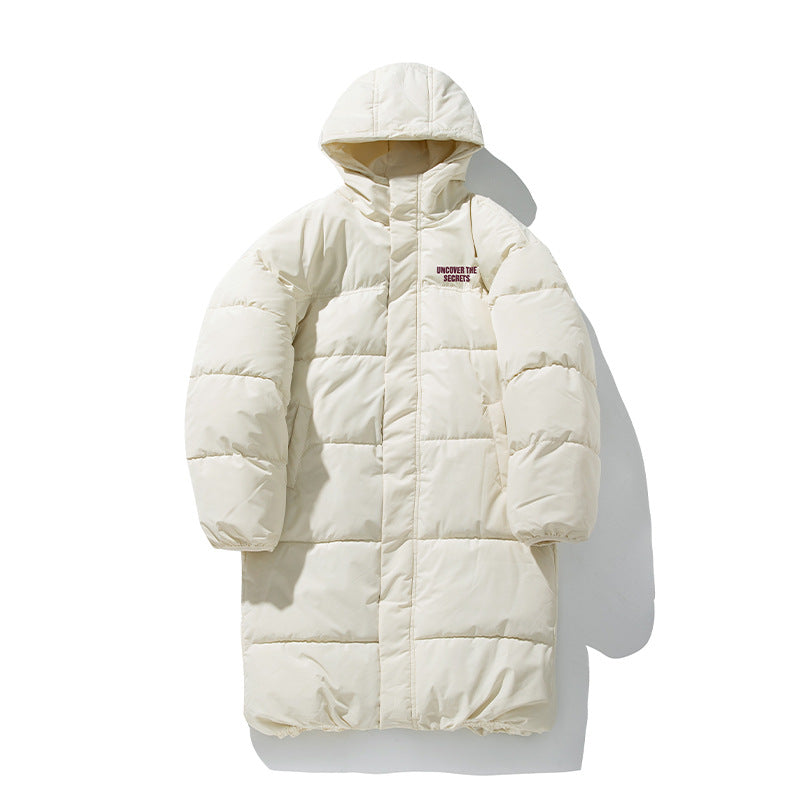 Unisex Padded Quilted Coat with Hood, Thermal Lining and Drawstring Hem Mune Fashion