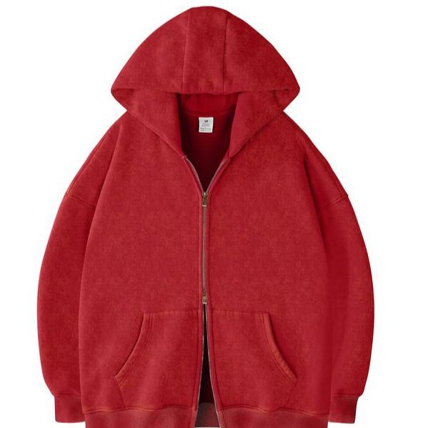 Unisex Oversized Hoodie Jacket with Double Zipper and Kangaroo Pockets Mune Fashion