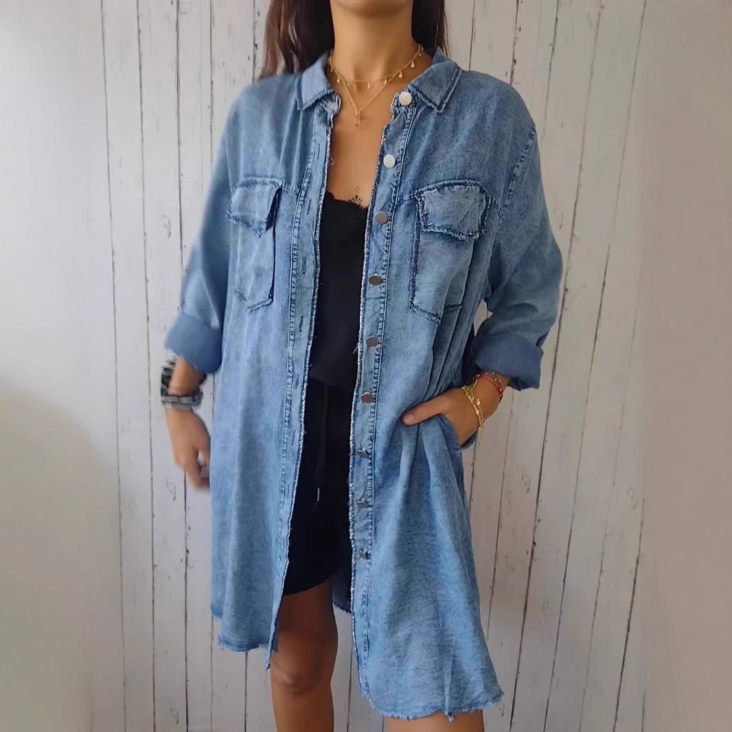 Women's Casual Denim Shirt Jacket