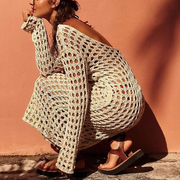 Ladies airy crochet beach cover-up Mune Fashion