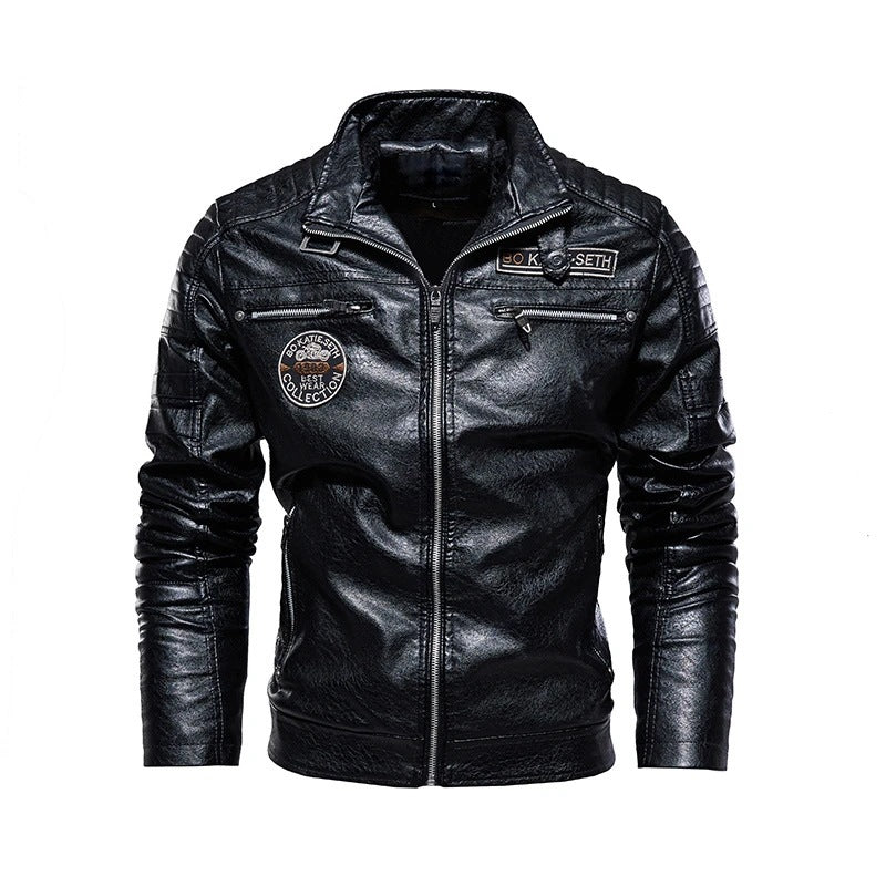 Men's Fashionable Biker Jacket made of Leather Mune Fashion