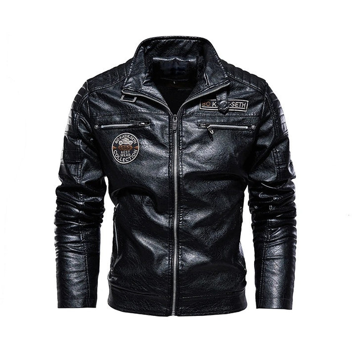 Men's Fashionable Biker Jacket made of Leather Mune Fashion
