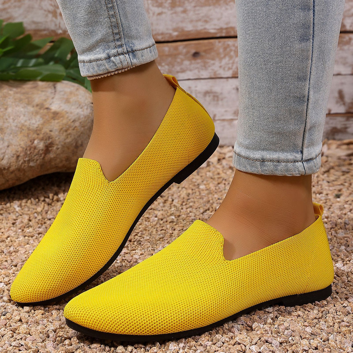 Women's lightweight knitted slippers with memory footbed and non-slip sole Mune Fashion
