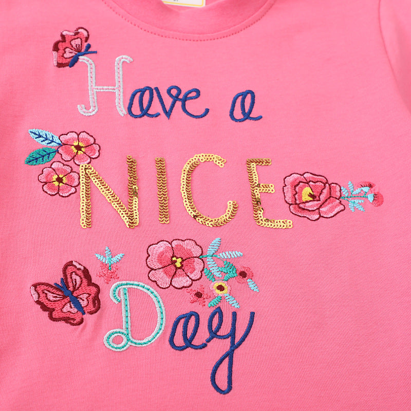 Girls T-Shirt dress with charming tulle underskirt Mune Fashion