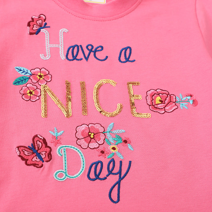 Girls T-Shirt dress with charming tulle underskirt Mune Fashion