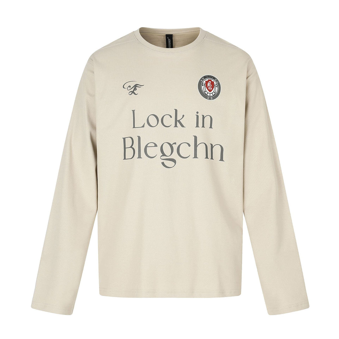 Unisex Round Neck Sweatshirt with large area Typo Print and embroidered Emblem Mune Fashion