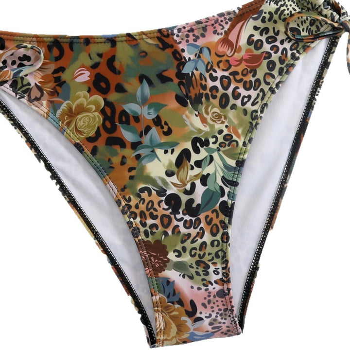 Women's Triangle Bikini with Floral and Animal Print Design Mune Fashion