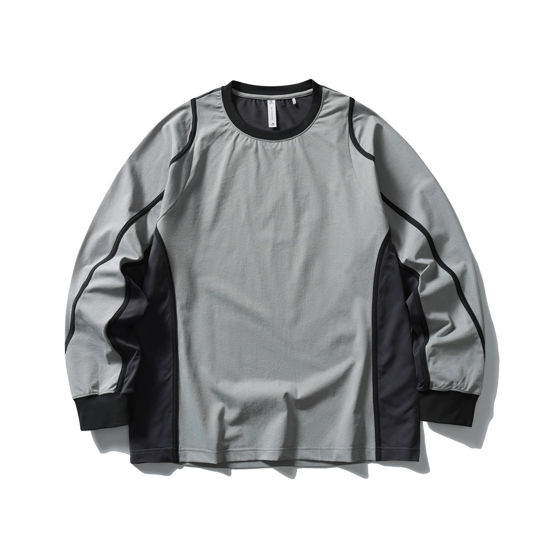 Unisex Functional Longsleeve in Oversize Layering Style with Flat Seams and Ribbed Cuffs