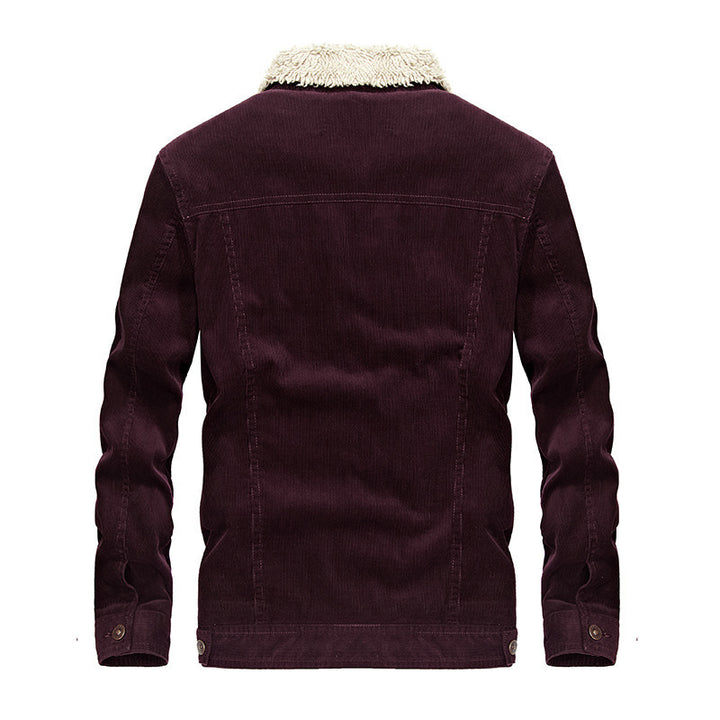 Men's trucker cord jacket with teddy lining and patch chest pockets Mune Fashion