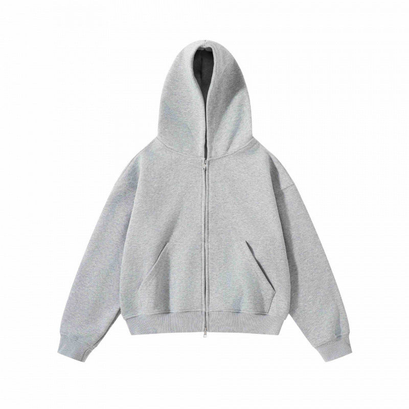 Unisex Oversize Hooded Zip Jacket made of heavy sweat quality with two-way zipper and kangaroo pocket Mune Fashion