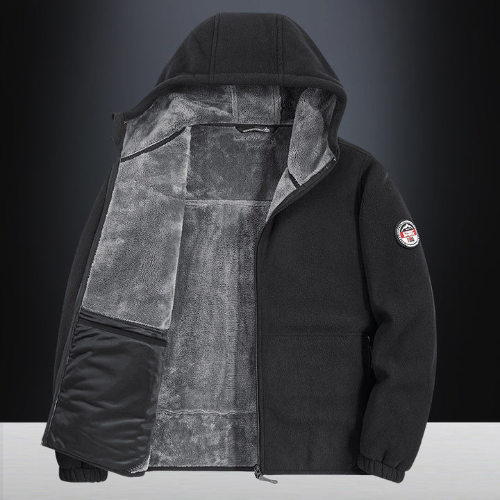 Men's Comfortable Fleece Jacket with Hood Mune Fashion