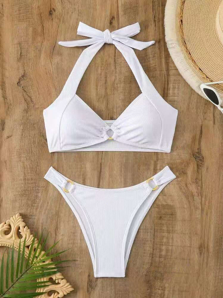 Women’s bikini set with fashionable knot and elastic material Mune Fashion