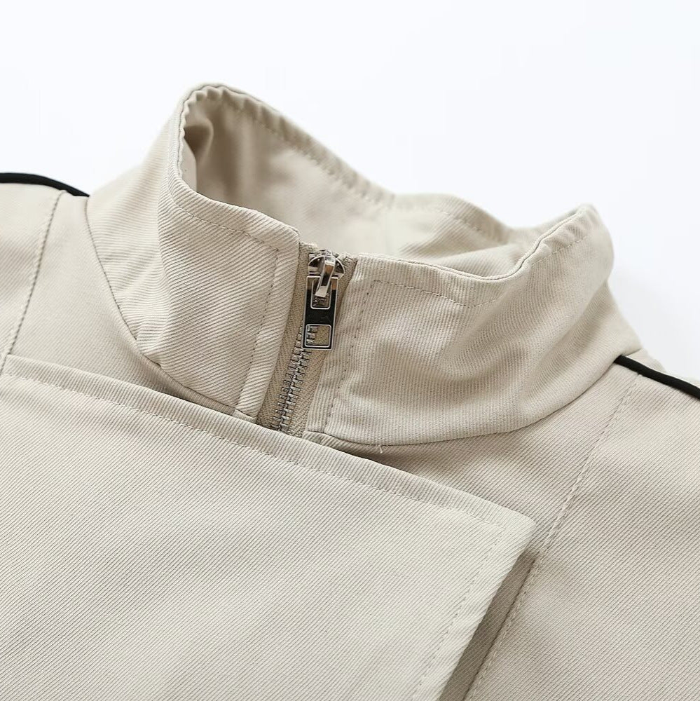 Women's wide high-cut fabric trousers with pleats and creases Mune Fashion