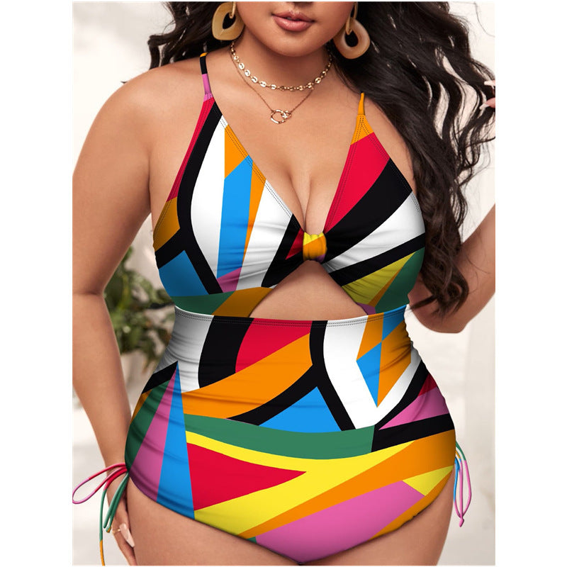 Women Cut-Out Swimsuit with Floral Accents Mune Fashion