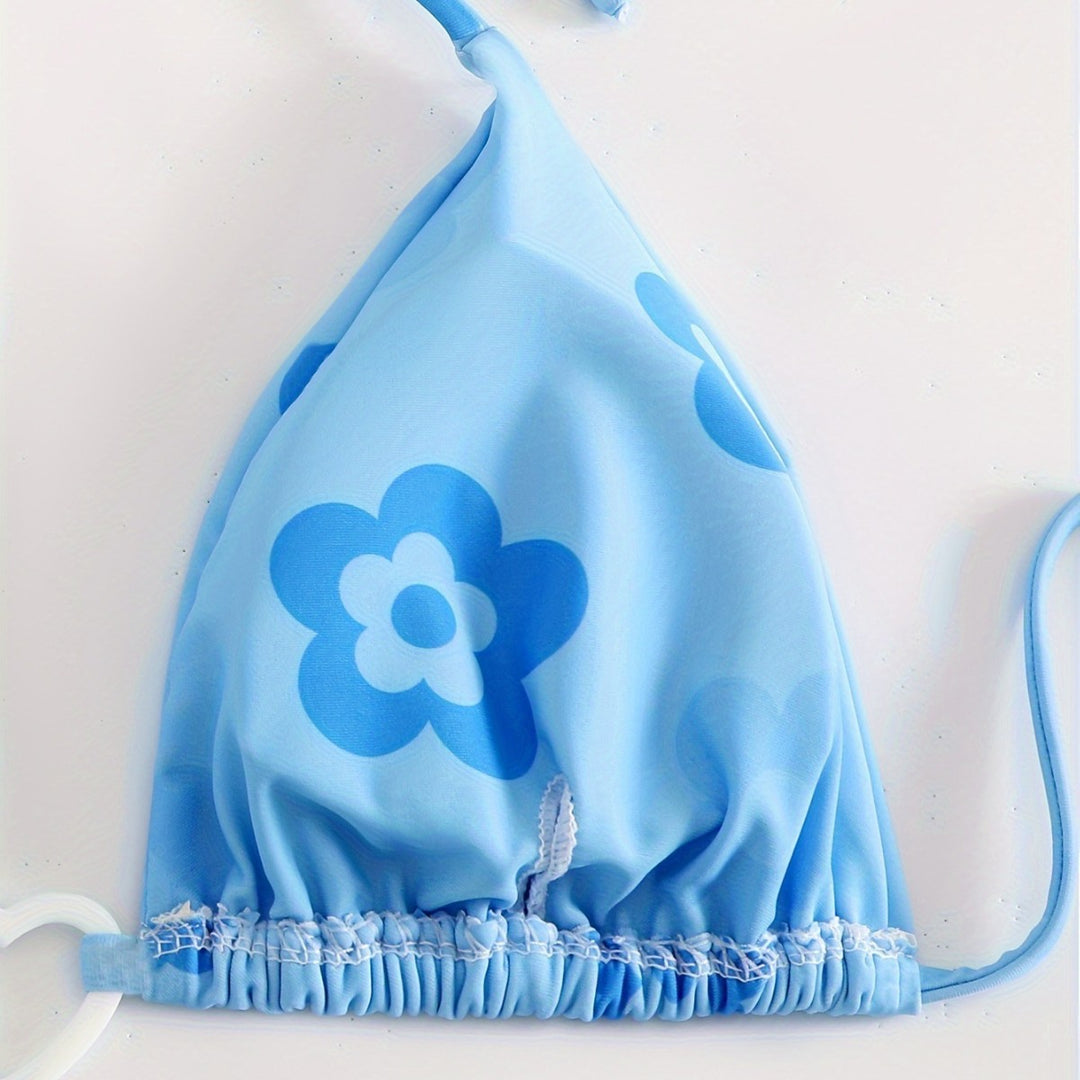 Women Flower Pattern Bikini Mune Fashion
